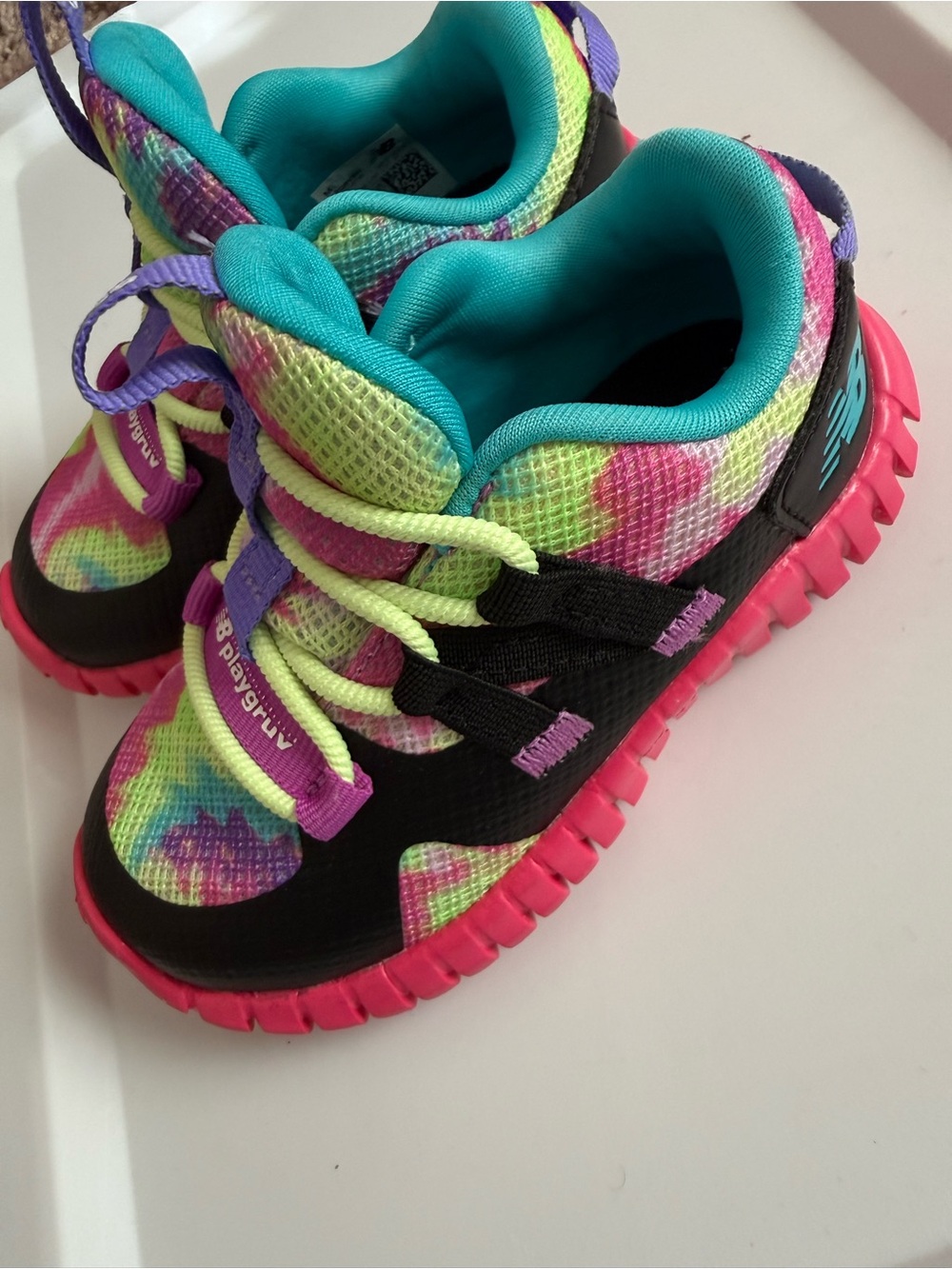 New Balance Kids Multicolor Sneakers — Pink, Teal & Lime